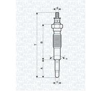 MAGNETI MARELLI 062900063304 Bougie de préchauffage pour FORD,KIA,MAZDA,SUZUKI