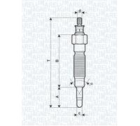 MAGNETI MARELLI 062900064304 Bougie de préchauffage pour MITSUBISHI