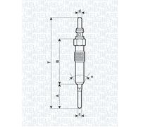 MAGNETI MARELLI 062900087304 Bougie de préchauffage pour RENAULT,SUZUKI