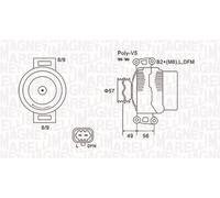 MAGNETI MARELLI 063731740010 Alternateur pour OPEL