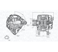 MAGNETI MARELLI 063735356010 Alternateur pour NISSAN,RENAULT