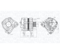 MAGNETI MARELLI 063736232010 Alternateur pour SEAT,SKODA,VW