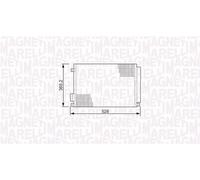 MAGNETI MARELLI 350203497000 Condenseur, climatisation pour FIAT,FORD,LANCIA