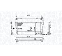 MAGNETI MARELLI 350213202800 Radiateur du moteur