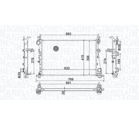 Radiateur d'eau Grille de radiateur soudée 350213203400 MAGNETI MARELLI