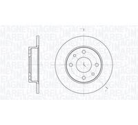 MAGNETI MARELLI 361302040169 Disque de frein pour ABARTH,ALFA ROMEO,FIAT,FORD,LA