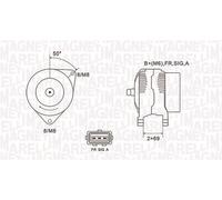 MAGNETI MARELLI Alternateur Générateur Pour Ford Focus Turnier DNW 1.8 Turbo