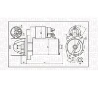 Magneti Marelli Démarreur MQS1202 063721202010 8001063824000 pour VW et Mercedes-Benz