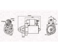 MAGNETI MARELLI Démarreur Pour Mercedes C-Class SLK Daewoo Musso W202