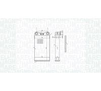 MAGNETI MARELLI Échangeur de chaleur, chauffage intérieur 350218472000 Compatible avec: AUDI A4 B6, A4 B6 Avant, A4 B6 Cabriolet, A4 B7, A4 B7 Avant, A4 B7 Cabriolet, SEAT EXEO, EXEO ST