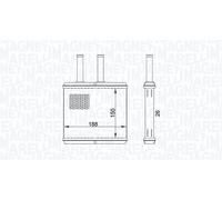 MAGNETI MARELLI Échangeur De Chaleur Radiateur Pour Daewoo Kalos 1.4 16V