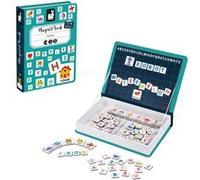 Janod Jeu éducatif magnétique Magneti'Book Alphabet 142 pièces Version anglaise Bleu turquoise