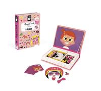 Janod - Magneti'Book Crazy Faces Fille - Jeu Educatif Magnétique 55 Pièces - Dès 3 Ans, J02717