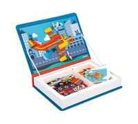 - Magnéti'Book Pompiers - Jeu éducatif 60 magnets avec 18 cartes modèles - Carton FSC enfant