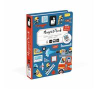 Magnéti'Book Pompiers - Jeu Educatif Magnétique 60 Aimants + 18 Modèles - Jouet Enfant en Carton FSC - Dès 3 Ans