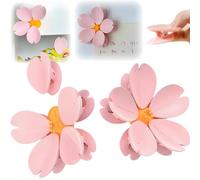 Magnetic Bag Clips for Refrigerator, 5/10PCS Cherry Blossom Chip Holders Magnetic, 2-in-1 Cute Fridge Magnets, Reusable Sealing Tools for Kitchen Snacks & Food Bags (Flower A,2)