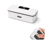 Magnetic Bag Sealer for Fridge, Portable Magnetic Bag Sealer, USB Rechargeable with 8-Level Adjustable Heat Sealer & Cutter, LED Display, Magnetic Base (White)