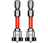 Magnetic Bit - Shockproof Driver, Anti Slip Screw Head, High Hardness Steel Alloy, Industrial Grade Fastener Tool, Hand Tools Hardware, Long Shank Black Metal Tip for Electric Drill Machine