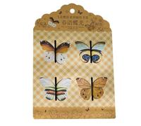 Magnetic Bookmark, Butterfly Bookmark, 4 Pieces Secure Clip Vibrant Colors Compact Lightweight Portable Easy Use, Book Marker Set for Reader Study Present, 2.09x1.57Inches
