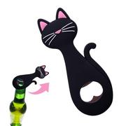 Magnetic Bottle Opener - Stainless Steel Soft Wrapped Design, Cute Cartoon Style | Beer Opener With Magnetic Back | Fridge Magnet Kitchen Supplies Cabin Hotel Bar Personalized Cat