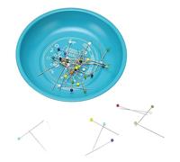 Magnetic Bowl Pin Dish for Sewing, 430 Stainless Steel Magnetic Sewing Pin Holder with 150PCS Bead Needles Storage Tray for Cross Stitch Embroidery (Verte)