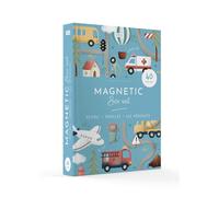 Magnetic box set et book - Les véhicules Edition trilingue français-italien-anglais - Valentina Manuzzato - Sassi - Coffret - Jeux livres objets