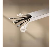 Magnetic Cable Raceway, aluminium Wire Hider, 13,78 pouces Under Desk Leg Cable Management Channel, Sl ord Organizer for Computer Desks, Kitchen Appliances, Tables, and Bookshelves