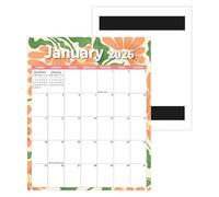 Magnetic Calendar | 2026 12 - Month Daily Planning Calendar | Smudge-proof Magnetic Schedule Countdown Punch-In Planner for School Kitchen Living Room Office Dormitory Apartment Classroom