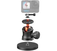 Magnetic Camera Mount with Action Camera Adapter, 360° Rotating Ball Head Magnetic Mount with Coating for GoPro Hero / Insta360 / DJI