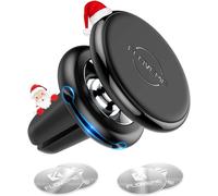 Magnetic Car Air Vent Mount Holder Universal 4 Metal Plates Compatible With Iphone 11 8 7 X Xr Xs Se Samsung S20 S10 S9 S8 Huawei Black