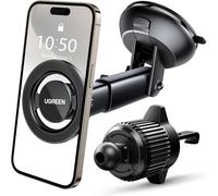 Magnetic Car Phone Holder 2 In 1 Smartphone Holder Auto Hook Suction Cup Compatible With Magsafe Ring Magnet Iphone 16 Plus Pro Max 15 14 Galaxy S24 Ultra Redmi Note 13