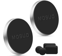 Magnetic Car Phone Holder, 2 Pack Car Phone Magnets With 4 Metal Plates Car Phone Holder Magnet Dashboard For Iphone Samsung Gps Mp3-Silver