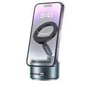 Magnetic Car Phone Holder, 360 Rotation Foldable Mount, 2.64x2.64x2.32 Inch Dashboard Stand with Strong Grip, Hands Free Driving Accessory, Vehicle Interior with Modern Style, Travel Support for Truck