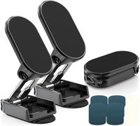 Magnetic Car Phone Holder, 720° Rotation Foldable, Alloy Magnetic Phone Holder For All Smartphones (Black 2pcs)