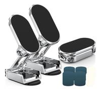 Magnetic Car Phone Holder, 720° Rotation Foldable, Portable Alloy Magnetic Phone Holder For All Smartphones (Silver 2pcs)