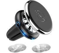 Magnetic Car Phone Holder For Cell Phone With 4 Metal Plates - Compatible With Iphone 11 8 7 X Xr Xs Se Samsung S20 S10 S9 [Silver]