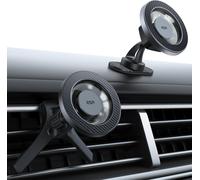 Magnetic Car Phone Holder For Magsafe, Air Vent/Dashboard Magnet Holder For Iphone 16/15/14/13/12 Series, Samsung Galaxy S25, Does Not Charge, Black Carbon Fibre