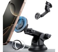 Magnetic Car Phone Holder For Magsafe, Dashboard And Windscreen Magnet Holder For Iphone 16/16e/15/14/13/12/Samsung/Android, All Smartphones (2 Metal Rings Included)