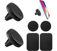 Magnetic Car Phone Holder, Magnetic Car Phone Holder, Magnetic Phone Holder With 360 Degree Rotation, Secure Mount, For Dashboard And Fans