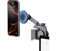 Magnetic Car Phone Holder [No Adhesive] - Compatible With Tesla Model 3/Y/S/X/Cybertruck, Height Adjustable Design, For Iphone 12-16 Compatible Magsafe And All Smartphones