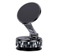 Magnetic Car Phone Holder, Suction Cup Dashboard Mount, Folding Phone Stand, Adjustable Rotation Arm Clamp Grip for Travel, Desk, SUV, Truck, Sedan, Offices Use, 3.39 inches