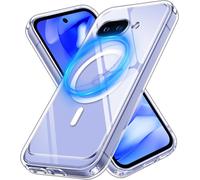 Magnetic Case For Google Pixel 9a, Compatible With Magsafe, [Anti-Yellow] [Military Shockproof Protection] Hd Clear Phone Case, Transparent Back Anti-Scratch Cover