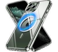 Magnetic Case For Iphone 11 Pro Max 6.5 Inch, Compatible With Magsafe, [Anti-Yellow] [Military Shockproof Protection] Hd Clear Phone Case, Transparent Back Anti-Scratch Cover