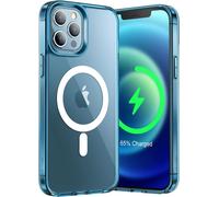 Magnetic Case For Iphone 12 Pro Max 6.7 Inch For Magsafe Wireless Charging, Shockproof Phone Cover, Anti-Scratch Transparent Back (Navy)