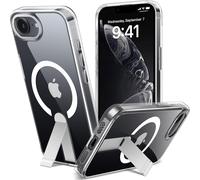 Magnetic Case For Iphone 16e Metal Kickstand Case Compatible With Magsafe, Translucent Matte Anti-Scratch Cover Invisible Stand Cover, Shockproof Protection, 3 Stand Modes