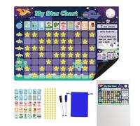 Magnetic Chore Charts, Colorful Responsibility Tracker Board with Fun Icons, Reusable Dry Erase Chart for Daily Tasks and Routine Building, Kids, Boys Girls, 16.93x12.01x0.59inch