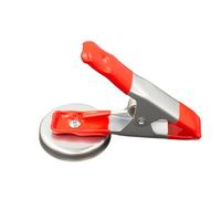 Magnetic Clip - 4 Inch Heavy Duty Spring Clamp | Steel Spring Clip | Strong Magnet Base, PVC Coated Head, Wide Opening, For Workshop Garage Office DIY Whiteboard Calendar Blueprint Paper Crafts
