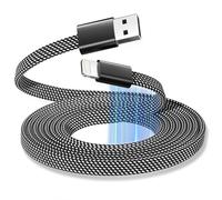 Magnetic Coil Lightning Cable, 1.5M MFI certifié USB a câble de chargeur pour charge rapide, plat sans enchevêtrement câble i -Phone tressé compatible i -Phone 14 13 12 11 pro Max xr XS x 8