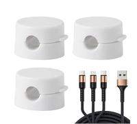 Magnetic Cord Organizer - 2.3x2.3x2.6cm Under Desk Cable Management | Magnetic Cord Keeper Holder | No Drilling Required Wire Charger Holder for USB Cables, Computer Charging Cables