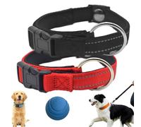 Magnetic Dog Collar, Collars for Senior Dogs, Magnetic Safety Reflective Dog Collar, Adjustable, Double-Layer Fabric with Breathable for Most Dogs (2pcs-4)